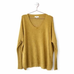 Mustard Scoop Neck Sweater